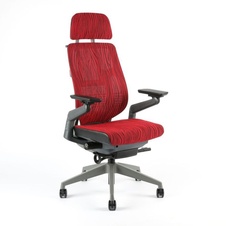 Kancelárska stolička Karme MESH, s podhlavníkom, červená melírovaná