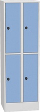 Šatníková skriňa s boxami SHS 32 AH, dvere HPL, modrá