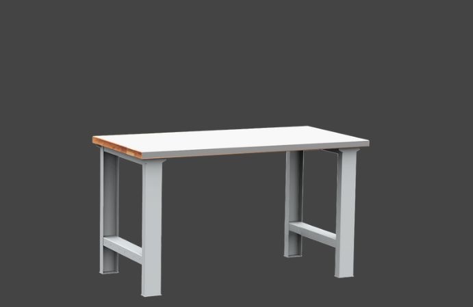 Dielenský stôl DPS 1701 s oplechovanou nerezovou pracovnou doskou
