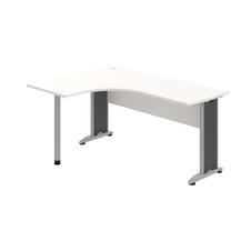 HOBIS kancelársky stôl pracovný tvarový, ergo pravý - CE 60 P, biela