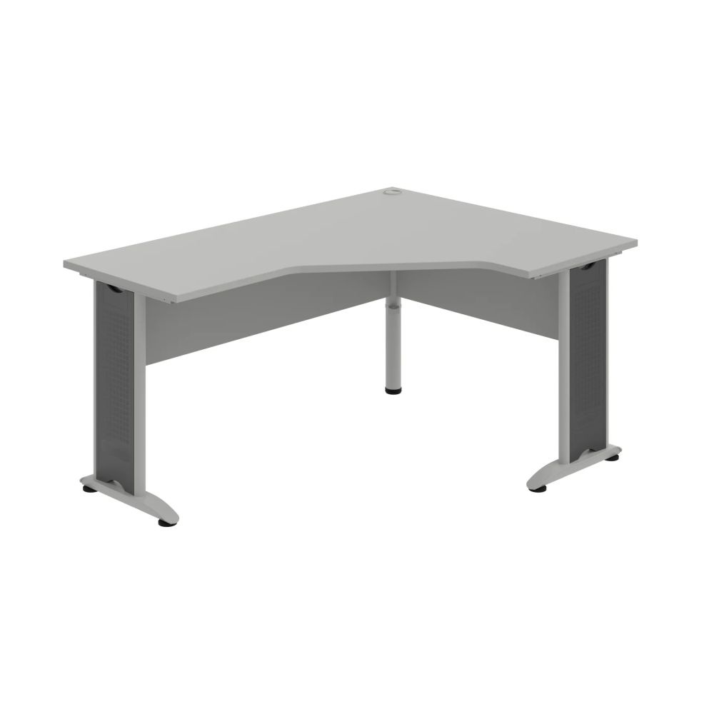 HOBIS kancelársky stôl pracovný tvarový, ergo ľavý CEV 60 L, sivá