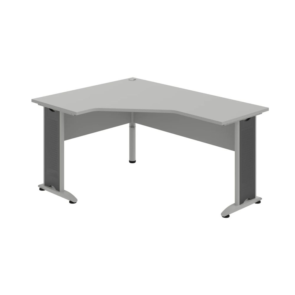 HOBIS kancelársky stôl pracovný tvarový, ergo pravý - CEV 60 P, sivá