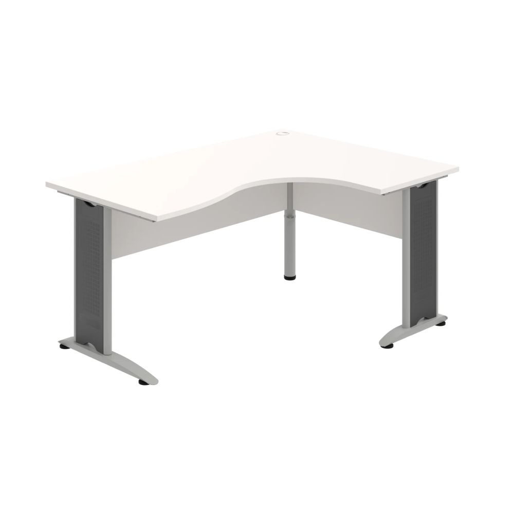 HOBIS kancelársky stôl pracovný tvarový, ergo ľavý - CE 2005 L, biela