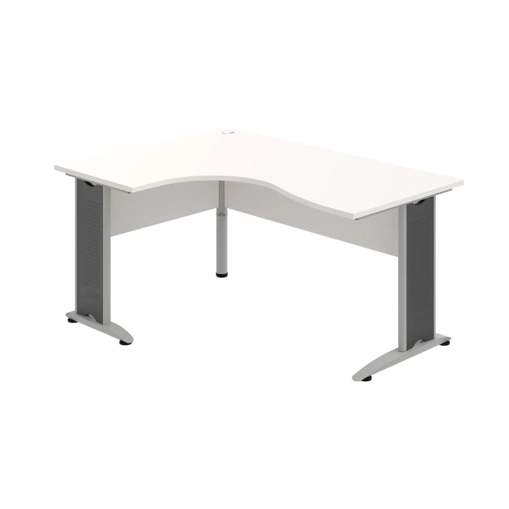 HOBIS kancelársky stôl pracovný tvarový, ergo pravý - CE 2005 P, biela