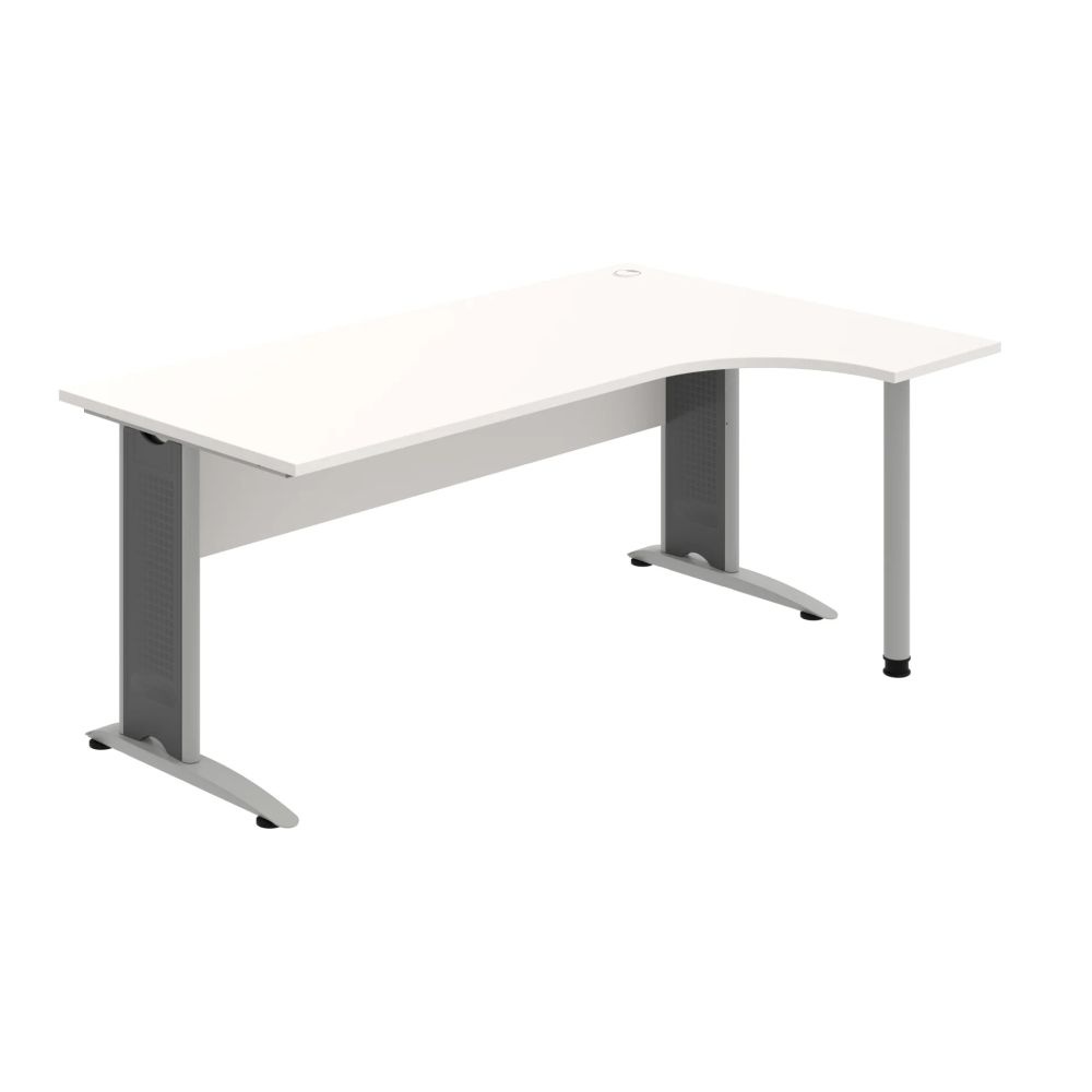 HOBIS kancelársky stôl pracovný tvarový, ergo ľavý - CE 1800 L, biela