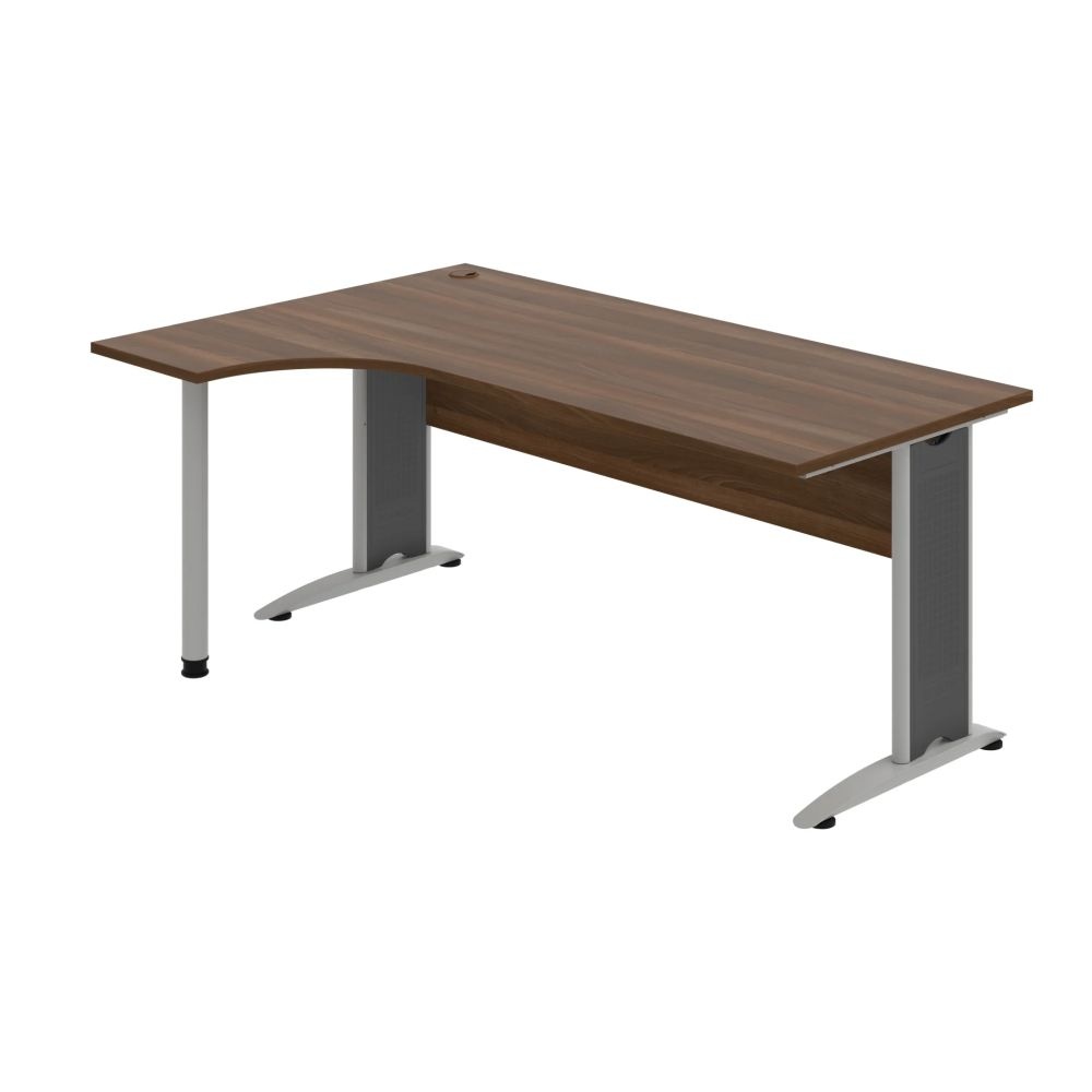 HOBIS kancelársky stôl pracovný tvarový, ergo pravý - CE 1800 P, orech