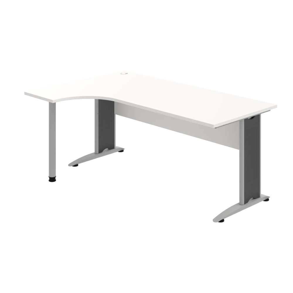 HOBIS kancelársky stôl pracovný tvarový, ergo pravý - CE 1800 P, biela