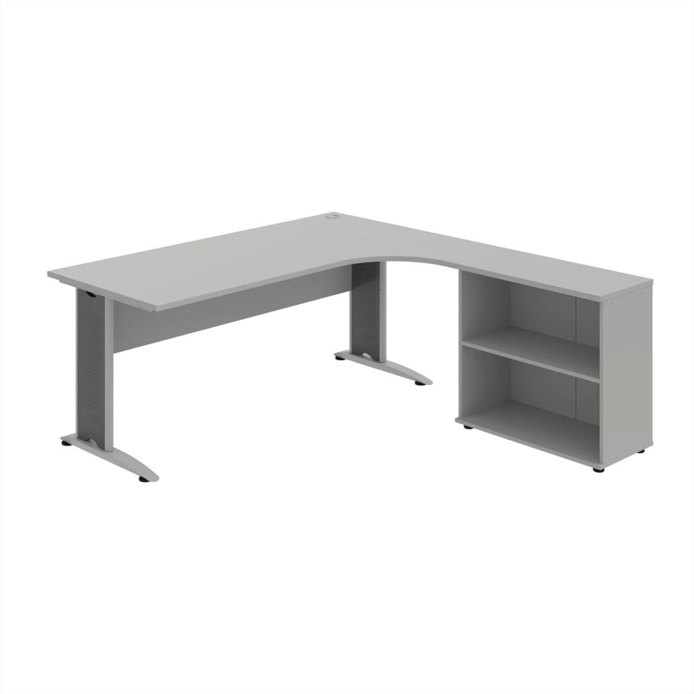 HOBIS kancelársky stôl pracovný, zostava ľavá - CE 1800 HL, šedá