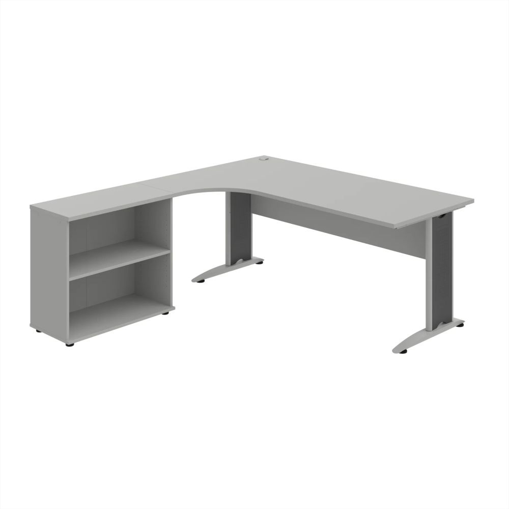HOBIS kancelársky stôl pracovný, zostava pravá - CE 1800 HP, sivá
