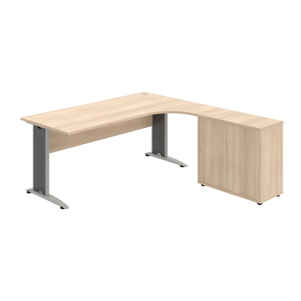 HOBIS kancelársky stôl pracovný, zostava ľavá - CE 1800 HR L, agát
