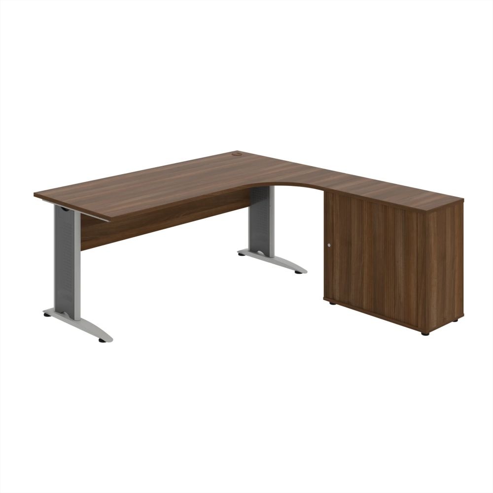 HOBIS kancelársky stôl pracovný, zostava ľavá - CE 1800 HR L, orech