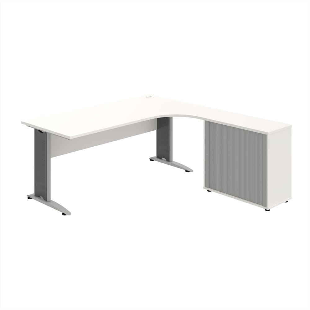 HOBIS kancelársky stôl pracovný, zostava ľavá - CE 1800 HR L, biela
