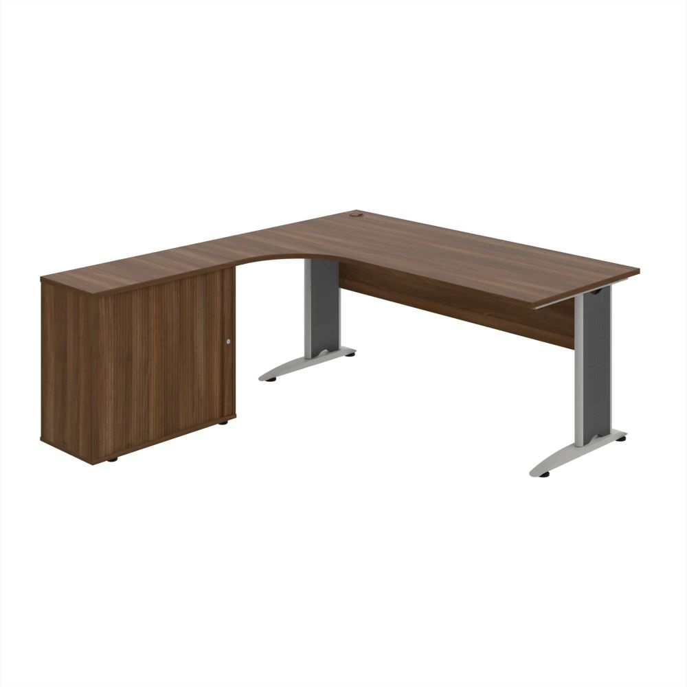 HOBIS kancelársky stôl pracovný, zostava pravá - CE 1800 HR P, orech