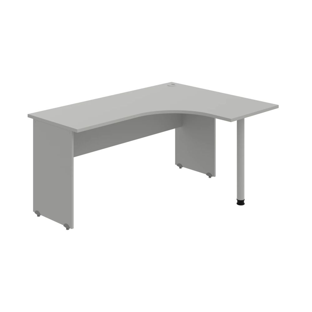 HOBIS kancelársky stôl pracovný tvarový, ergo ľavý - GE 60 L, sivá