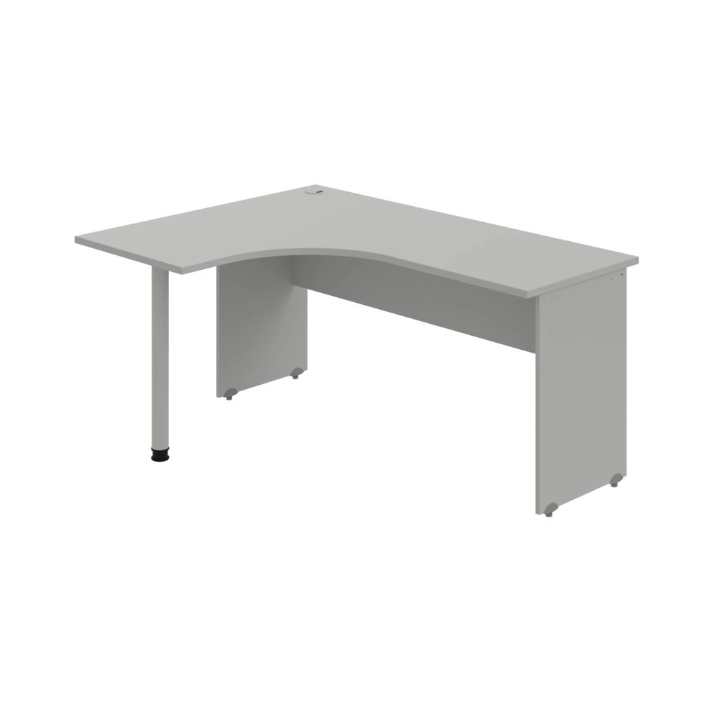 HOBIS kancelársky stôl pracovný tvarový, ergo pravý - GE 60 P, sivá