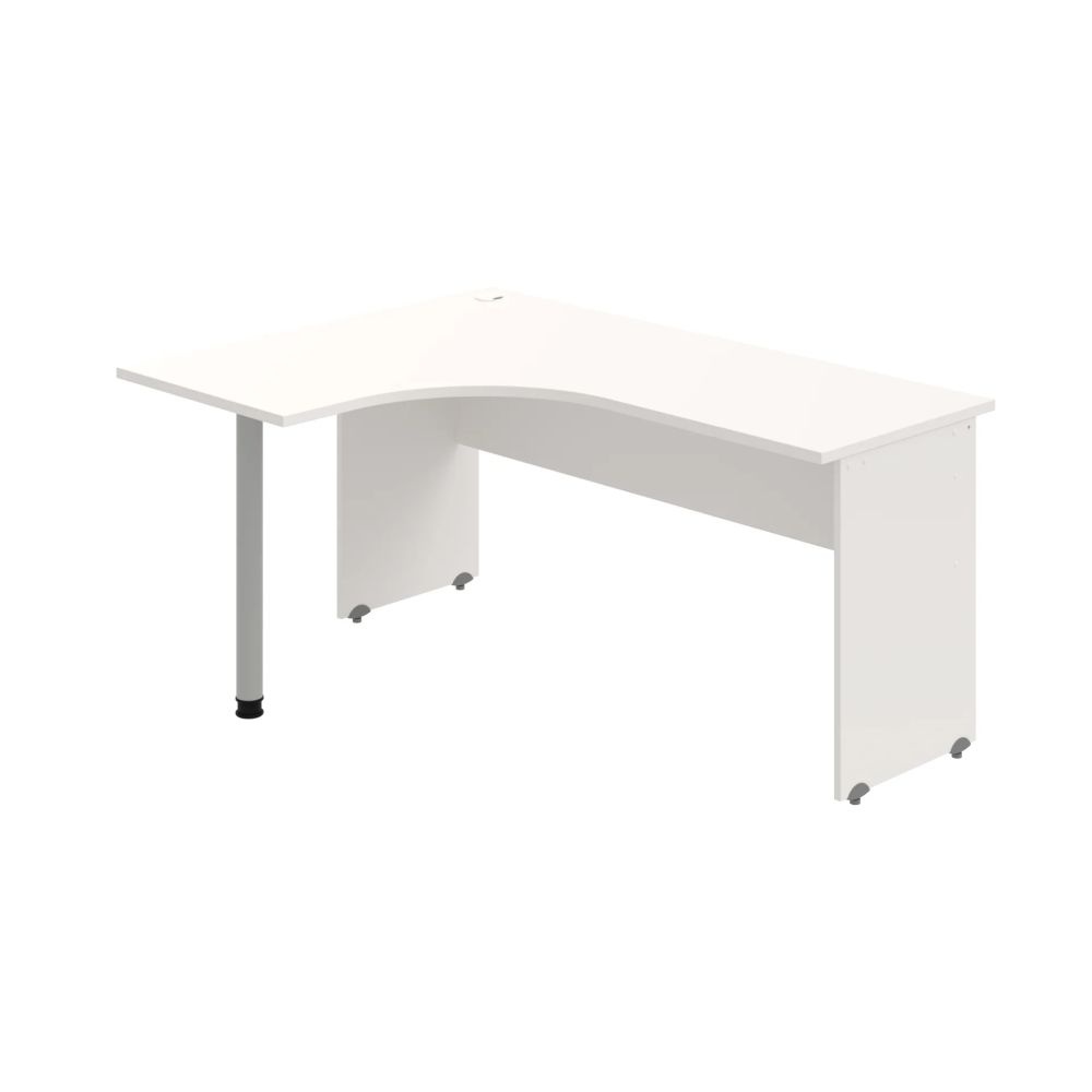 HOBIS kancelársky stôl pracovný tvarový, ergo pravý - GE 60 P, biela