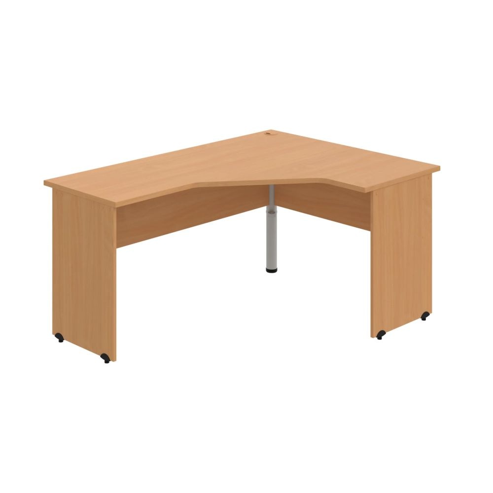 HOBIS kancelársky stôl pracovný tvarový, ergo ľavý - GEV 60 L, buk