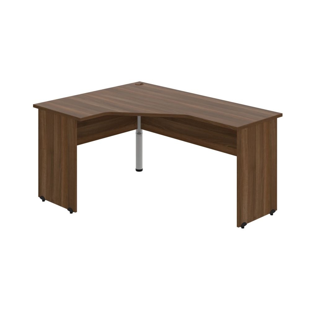 HOBIS kancelársky stôl pracovný tvarový, ergo pravý - GEV 60 P, orech