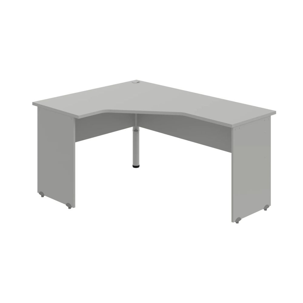 HOBIS kancelársky stôl pracovný tvarový, ergo pravý - GEV 60 P, sivá