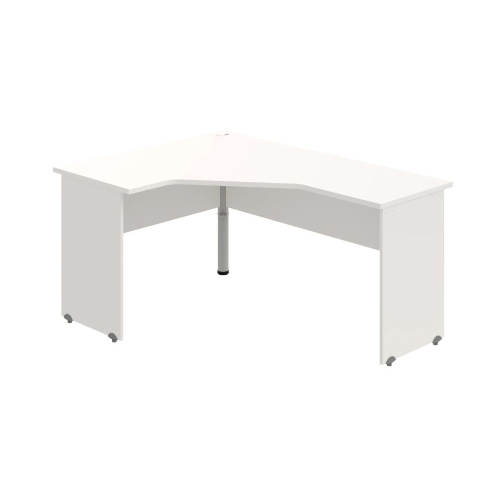 HOBIS kancelársky stôl pracovný tvarový, ergo pravý - GEV 60 P, biela