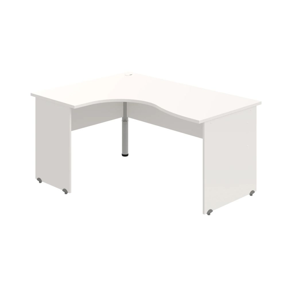 HOBIS kancelársky stôl pracovný tvarový, ergo pravý - GE 2005 P, biela