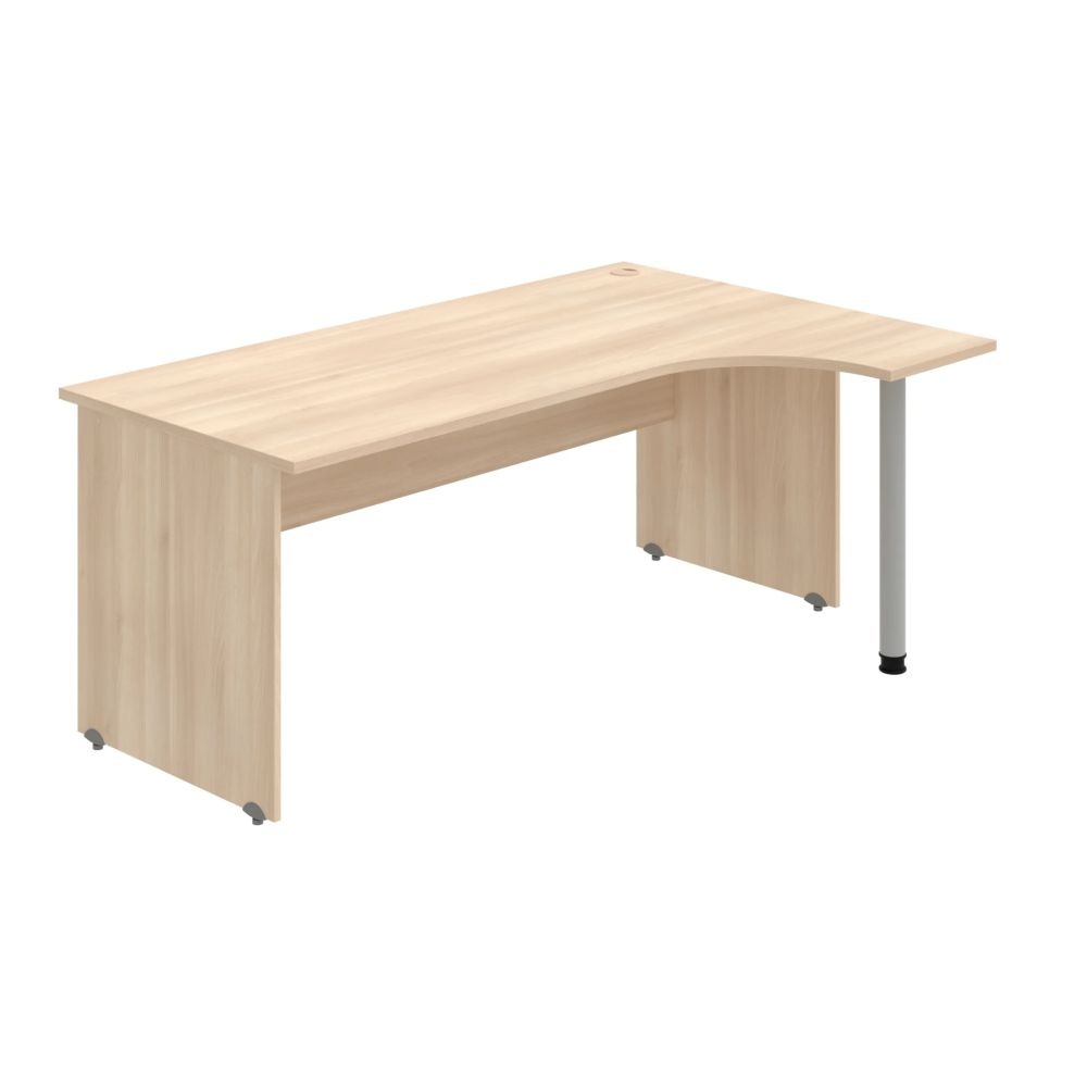 HOBIS kancelársky stôl pracovný tvarový, ergo ľavý - GE 1800 L, agát