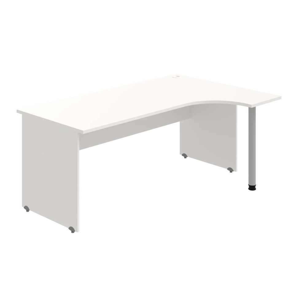 HOBIS kancelársky stôl pracovný tvarový, ergo ľavý - GE 1800 L, biela