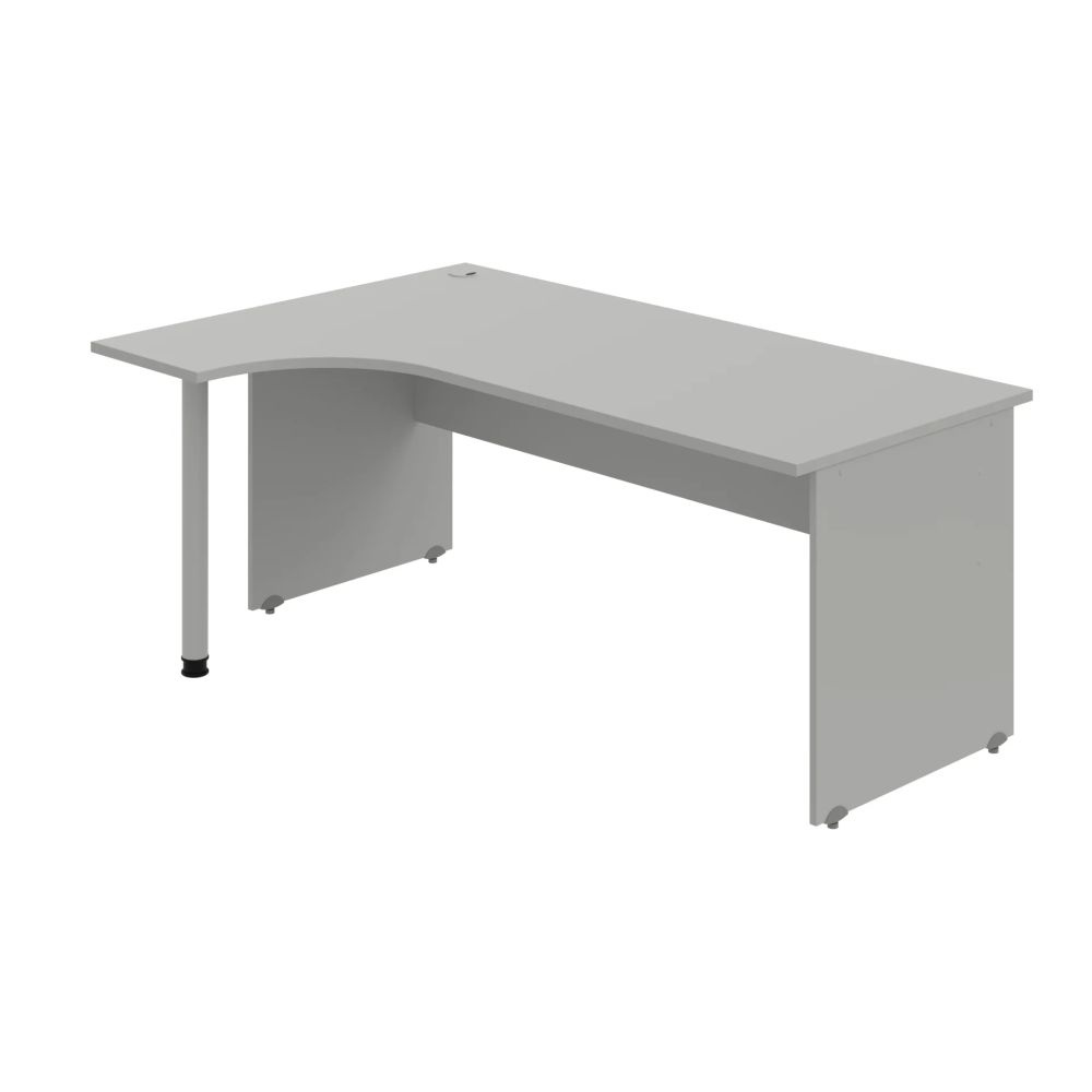 HOBIS kancelársky stôl pracovný tvarový, ergo pravý - GE 1800 P, sivá
