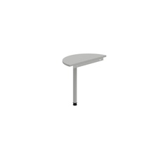 HOBIS prídavný stôl zakončovací oblúk - GP 80, sivá