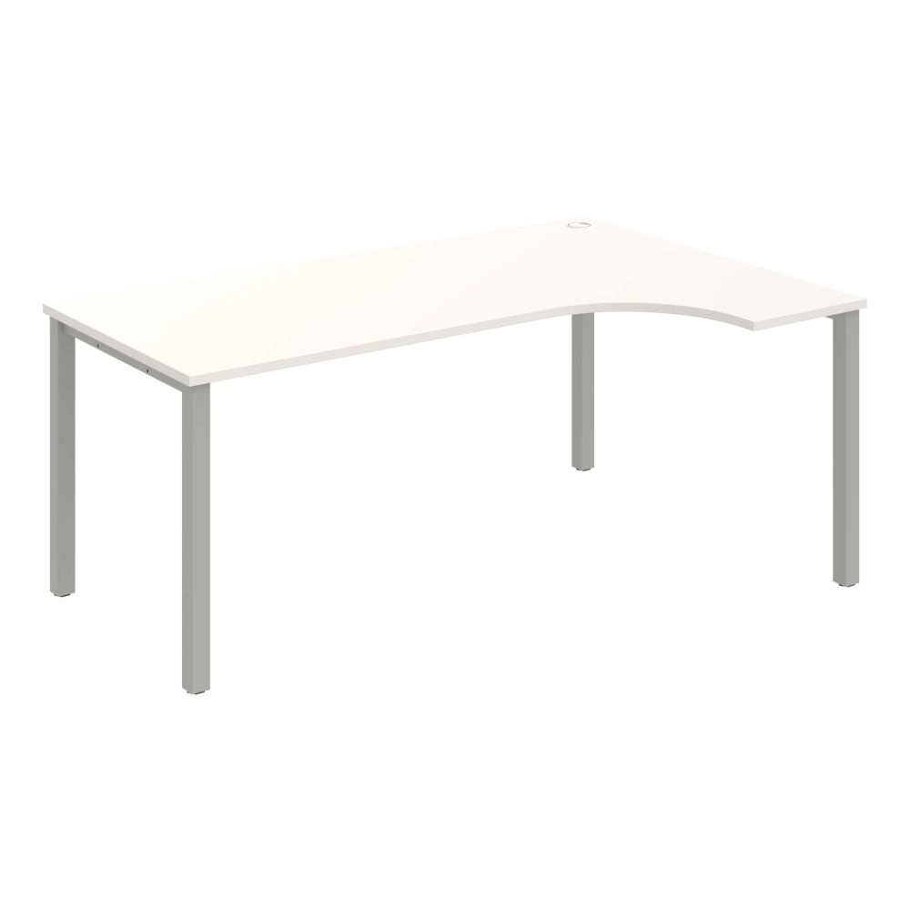 HOBIS kancelársky stôl, ergo ľavý - UE 1800 L, biela