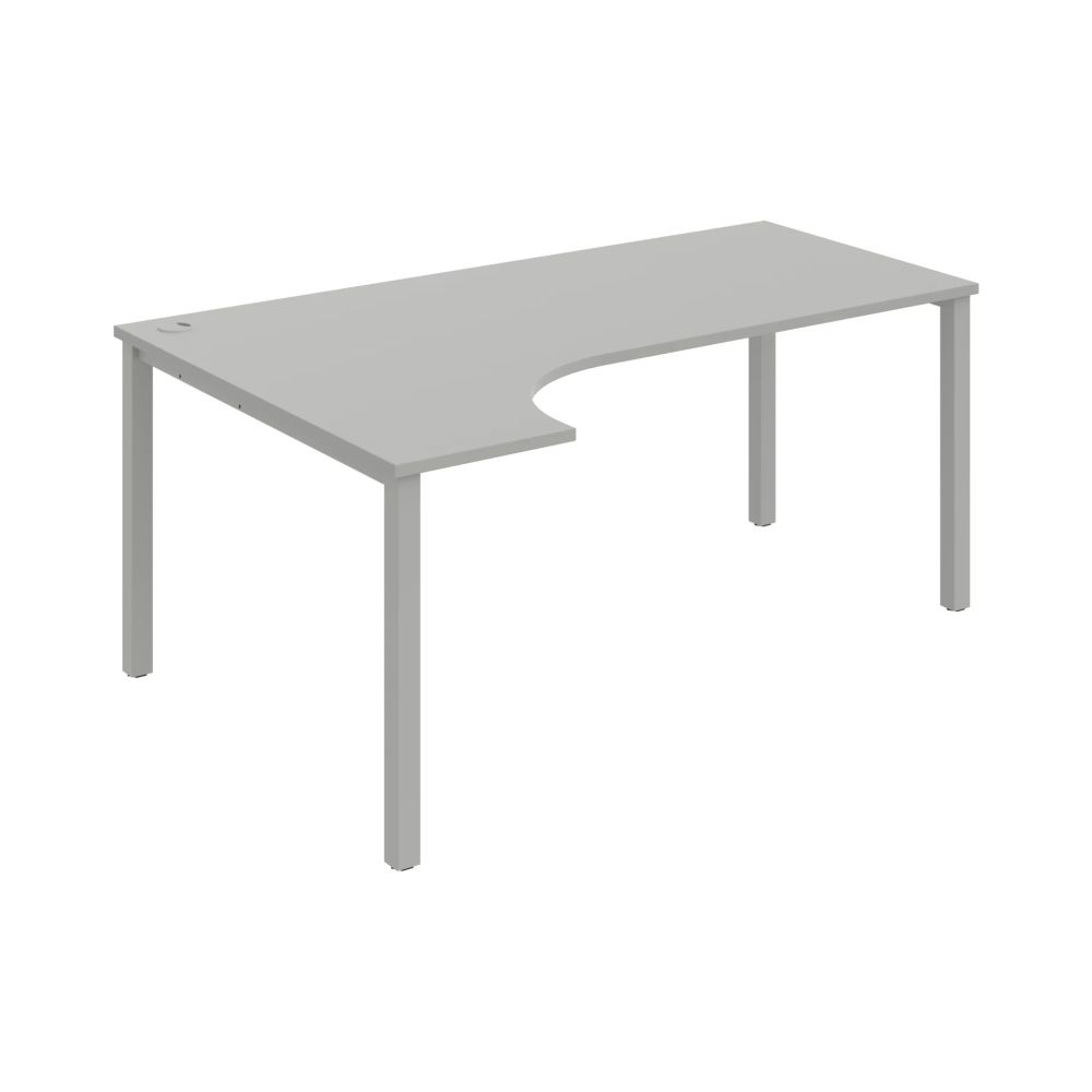 HOBIS kancelársky stôl, ergo pravý - UE 1800 P, sivá