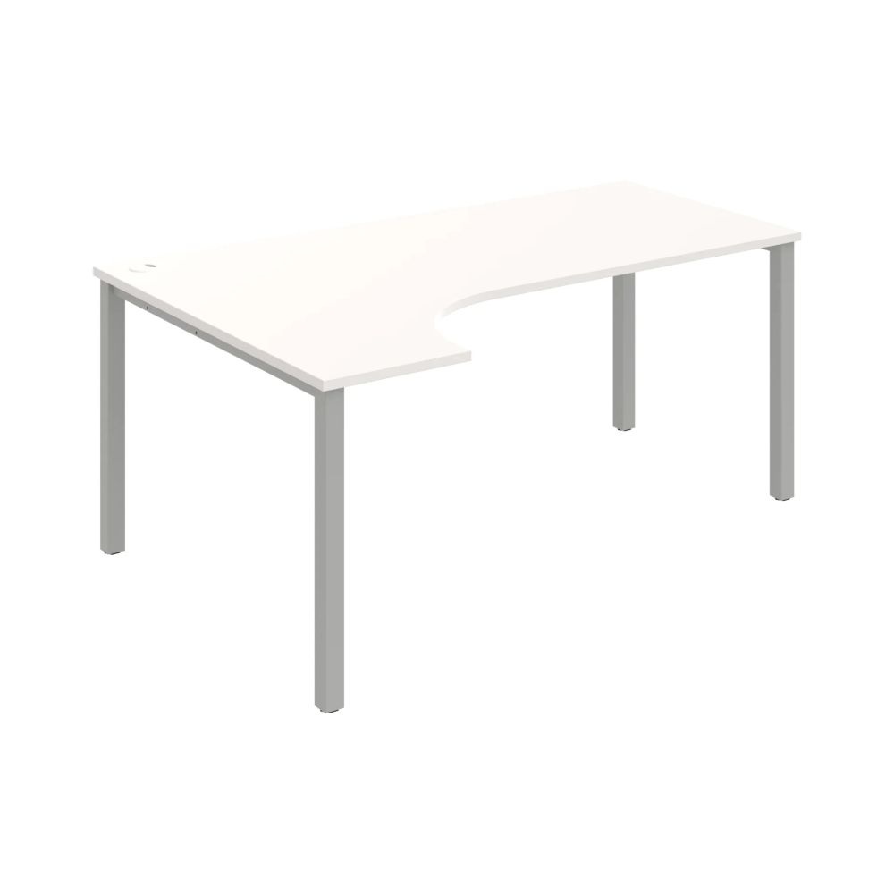 HOBIS kancelársky stôl, ergo pravý - UE 1800 P, biela