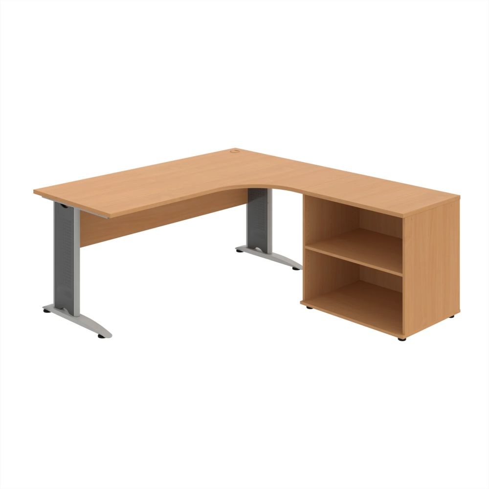 Kancelársky stôl pracovný, zostava ľavá - CE 1800 60 HL, buk