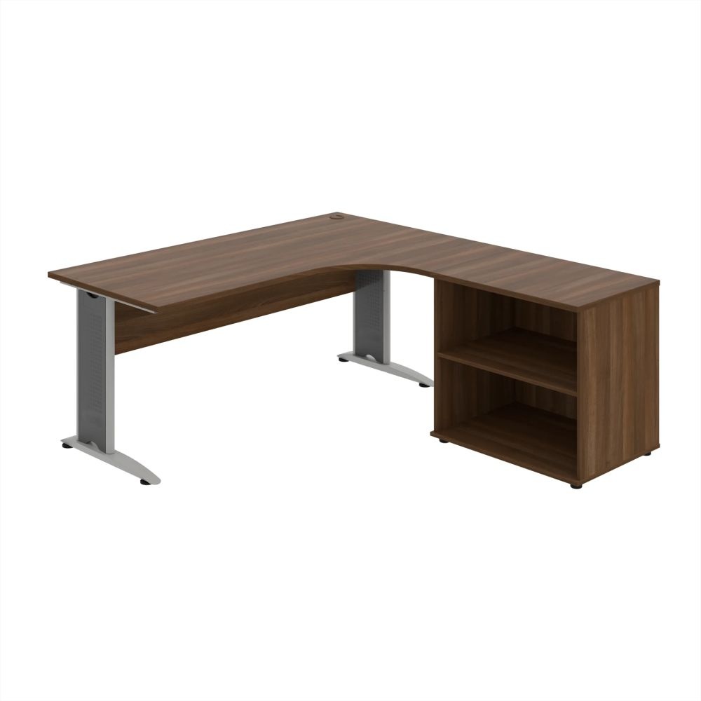 Kancelársky stôl pracovný, zostava ľavá - CE 1800 60 HL, orech