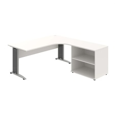 Kancelársky stôl pracovný, zostava ľavá - CE 1800 60 HL, biela