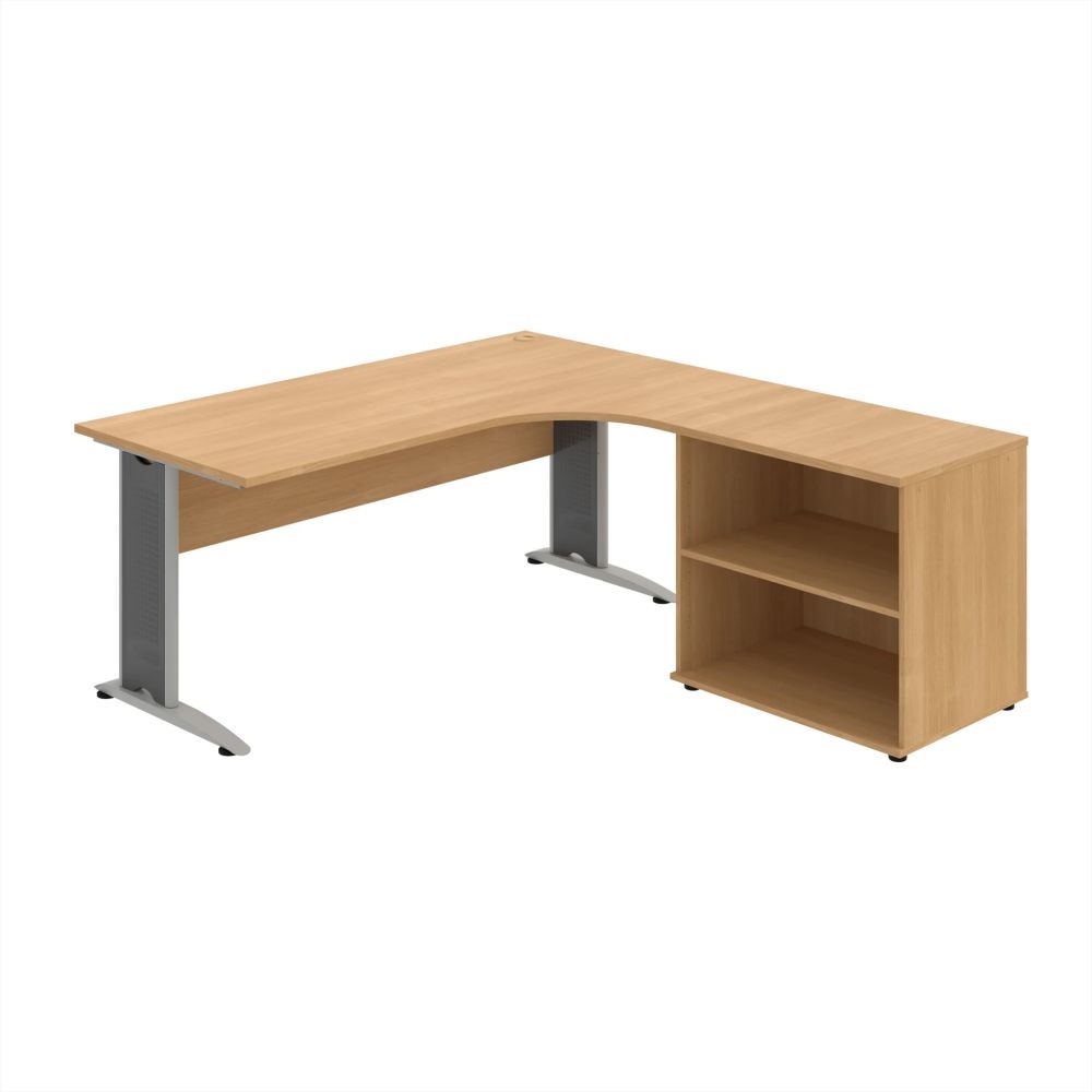 Kancelársky stôl pracovný, zostava ľavá - CE 1800 60 HL, dub