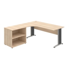 Kancelársky stôl pracovný, zostava pravá - CE 1800 60 HP, agát