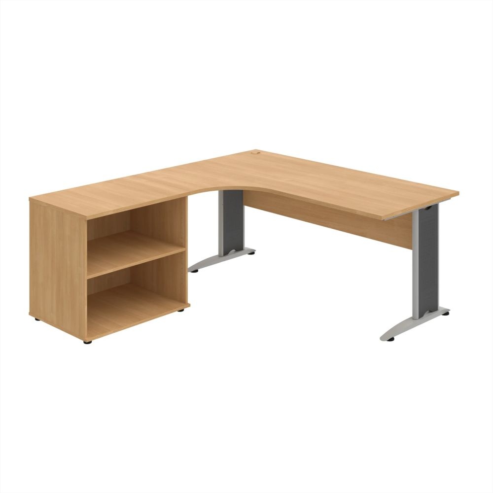 Kancelársky stôl pracovný, zostava pravá - CE 1800 60 HP, dub
