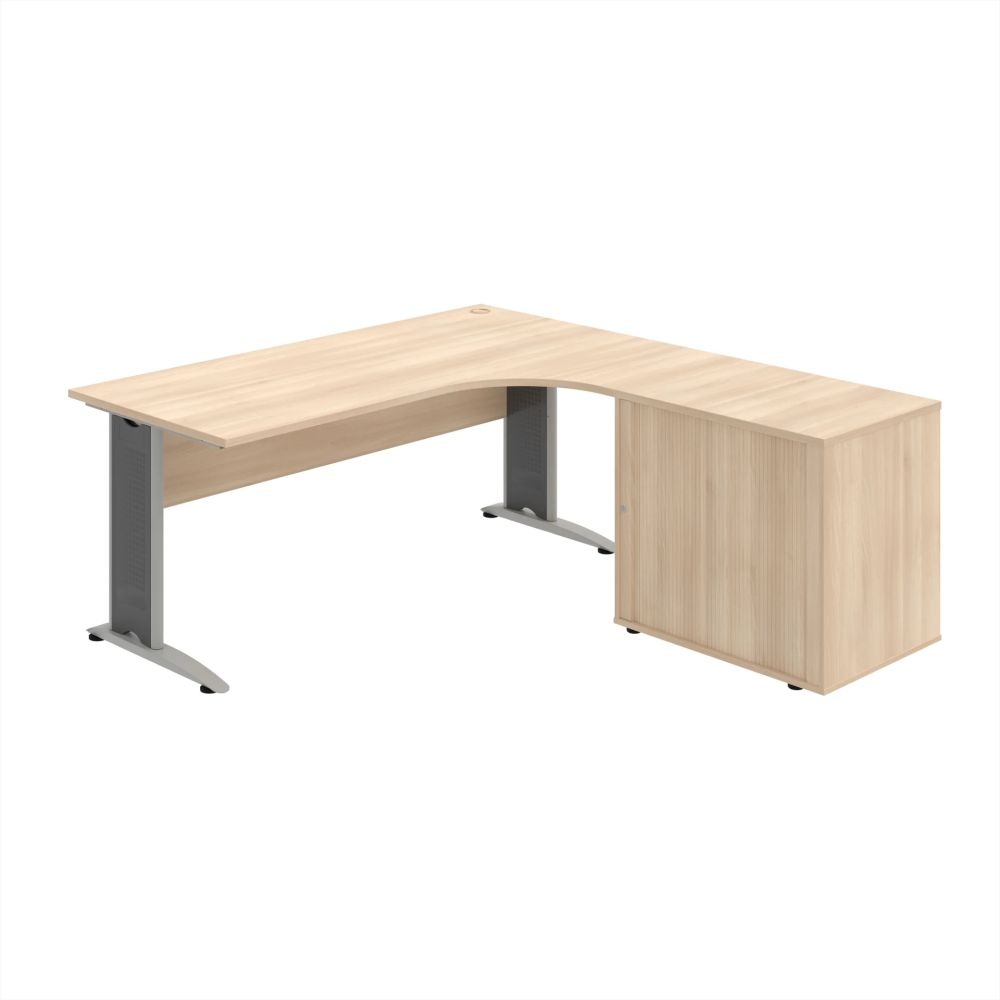 Kancelársky stôl pracovný, zostava ľavá - CE 1800 60 HR L, agát