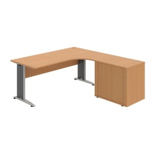Kancelársky stôl pracovný, zostava ľavá - CE 1800 60 HR L, buk