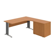 Kancelársky stôl pracovný, zostava ľavá - CE 1800 60 HR L, jelša