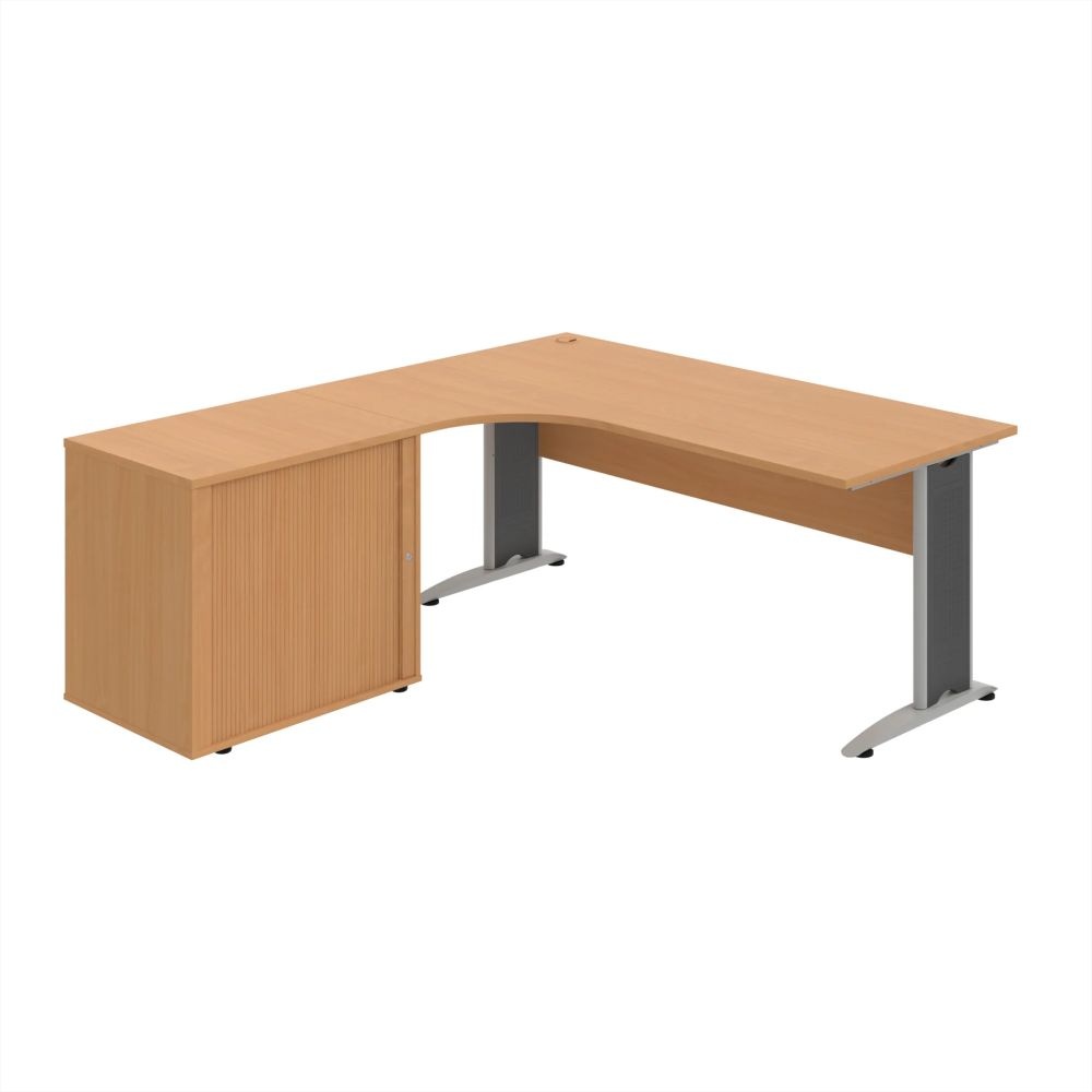 Kancelársky stôl pracovný, zostava pravá - CE 1800 60 HR P, buk