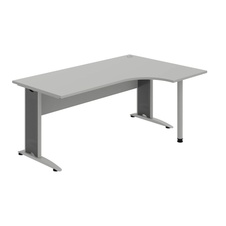 Kancelársky stôl pracovný, ľavé prevedenie - CE 1800 60 L, šedá