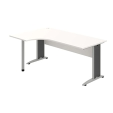 Kancelársky stôl pracovný, pravé prevedenie - CE 1800 60 P, biela