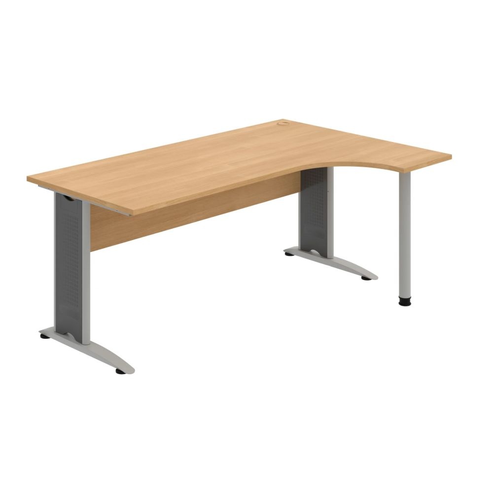 HOBIS kancelársky stôl pracovný tvarový, ergo ľavý - CE 1800 L, dub