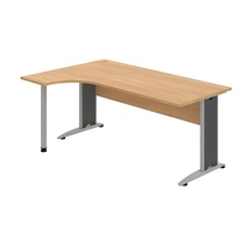 HOBIS kancelársky stôl pracovný tvarový, ergo pravý - CE 1800 P, dub