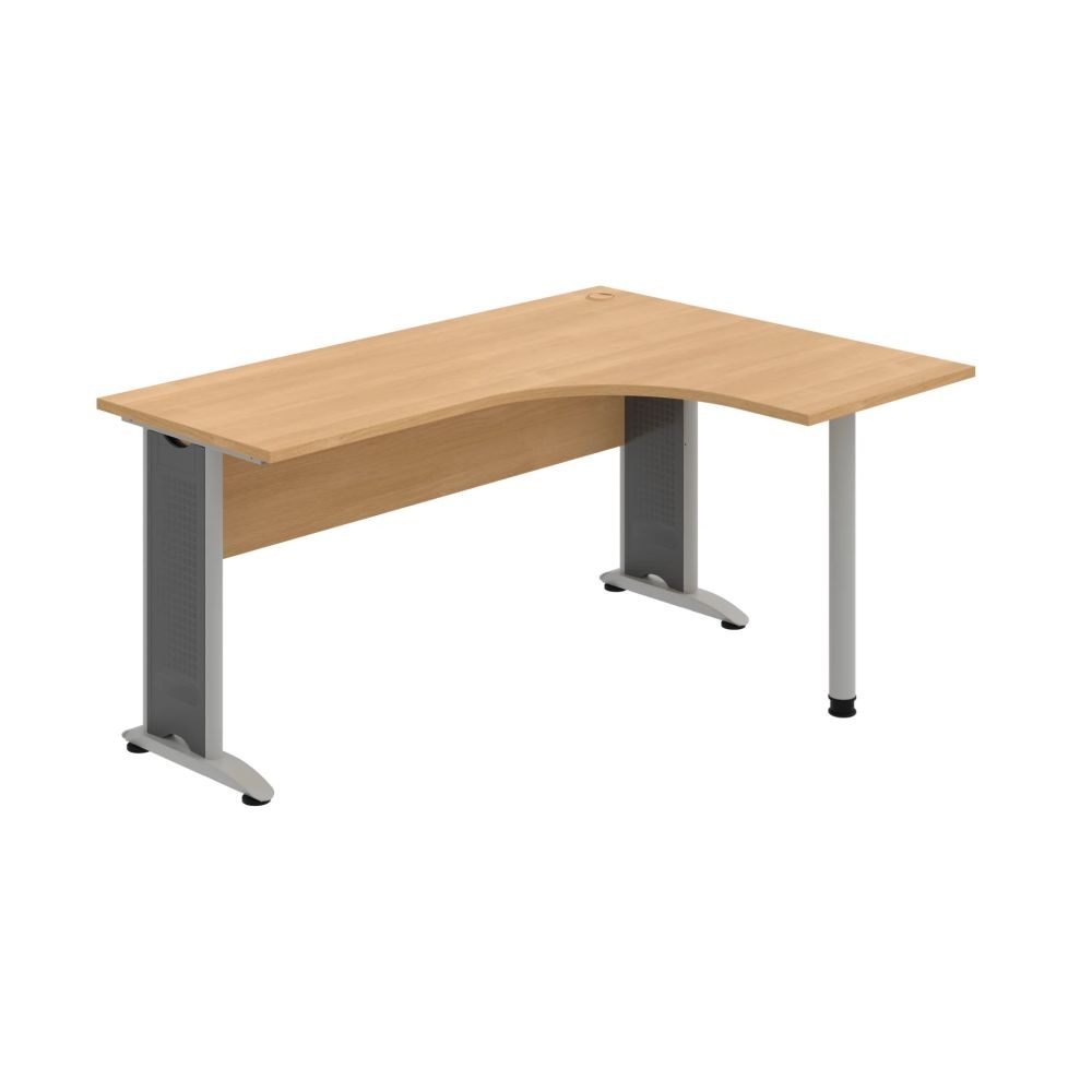 HOBIS kancelársky stôl pracovný tvarový, ergo ľavý - CE 60 L, dub