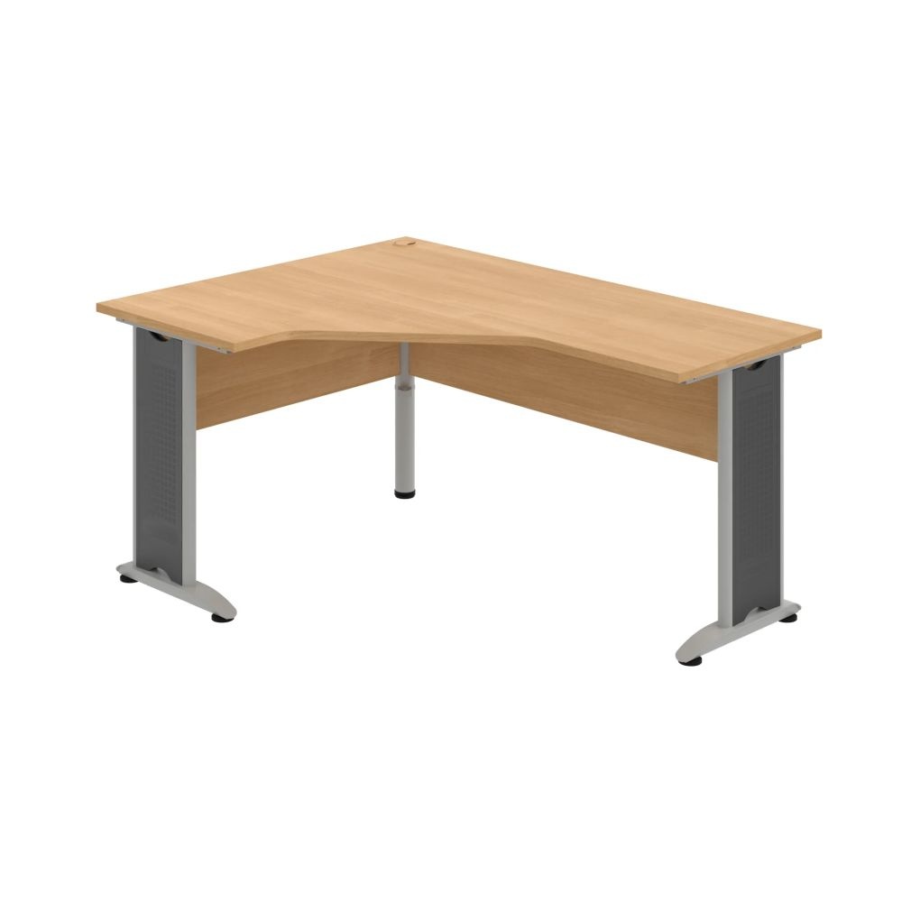 HOBIS kancelársky stôl pracovný tvarový, ergo pravý - CEV 60 P, dub