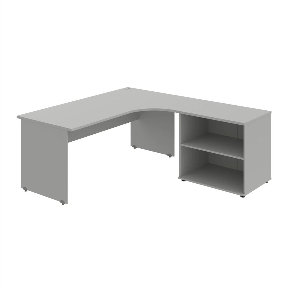 HOBIS stôl pracovný, zostava ľavá - GE 1800 60 H L, šedá