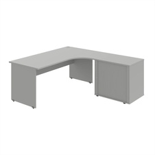 HOBIS stôl pracovný, zostava ľavá - GE 1800 60 HR L, šedá